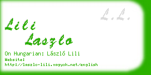 lili laszlo business card